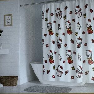 Hello Kitty Christmas Stockings Shower Curtain